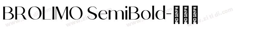 BROLIMO SemiBold字体转换